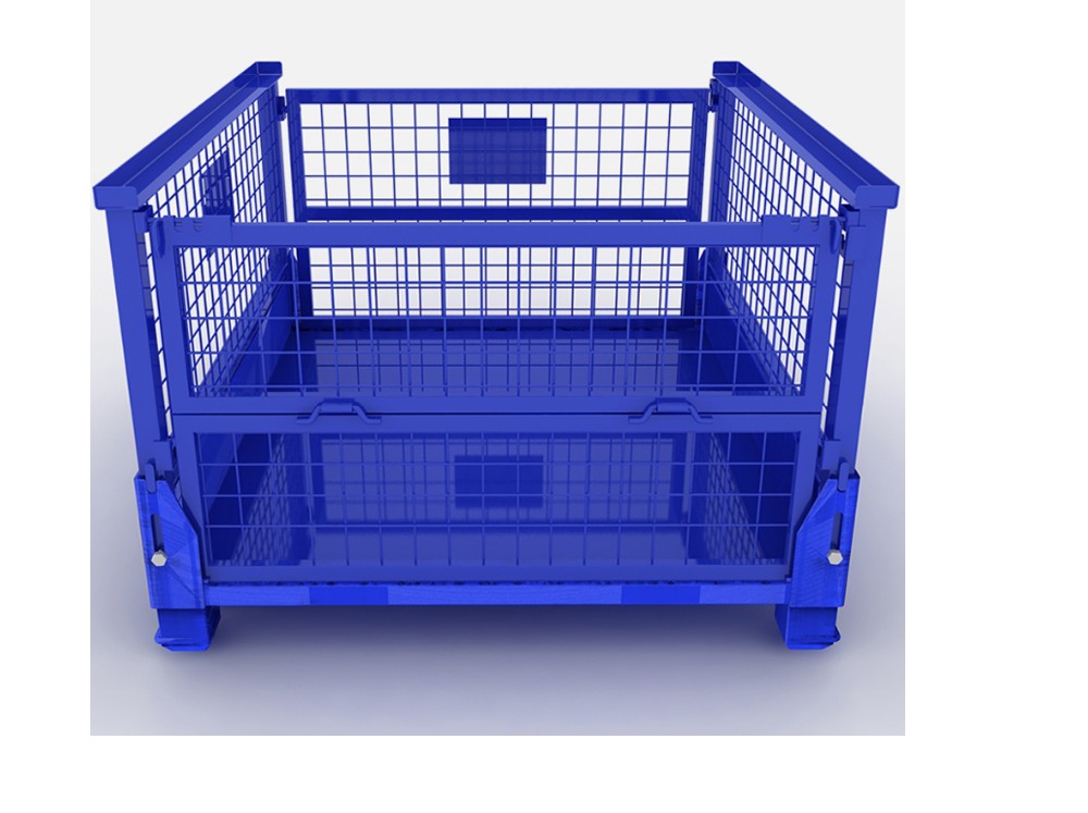 金屬折疊網(wǎng)箱：靈活高效的現(xiàn)代存儲解決方案